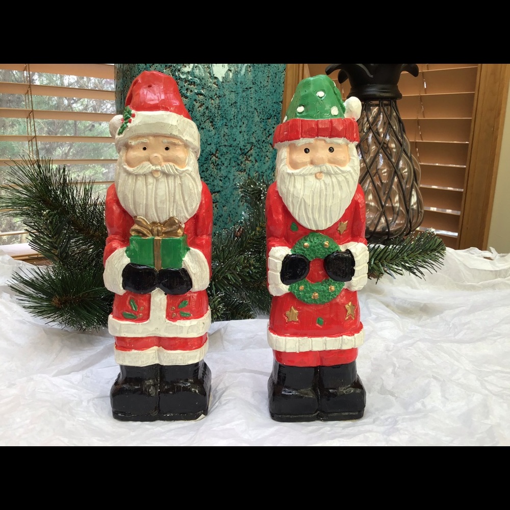 Vintage Hermitage Pottery Santas